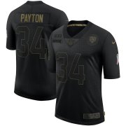 Wholesale Cheap Nike Bears 34 Walter Payton Black 2020 Salute To Service Limited Jersey