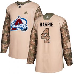 Wholesale Cheap Adidas Avalanche #4 Tyson Barrie Camo Authentic 2017 Veterans Day Stitched NHL Jersey