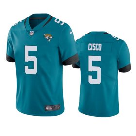 Cheap Men\'s Jacksonville Jaguars #5 Andre Cisco Teal Vapor Untouchable Limited Stitched Jersey