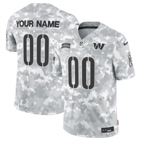 Men\'s Washington Commanders Active Player Custom 2024 F.U.S.E Arctic Camo Salute To Service Limited Stitched Football Jersey