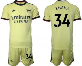 Wholesale Cheap Men 2021-2022 Club Arsenal away yellow 34 Soccer Jersey