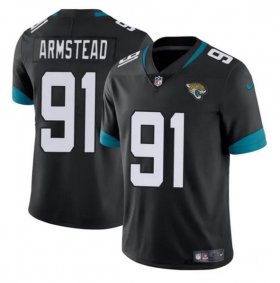 Cheap Men\'s Jacksonville Jaguars #91 Arik Armstead Black Vapor Untouchable Limited Football Stitched Jersey