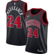 Wholesale Cheap Bulls #24 Lauri Markkanen Black Basketball Swingman Statement Edition 2019-2020 Jersey