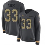 Wholesale Cheap Nike Buccaneers #33 Carlton Davis III Anthracite Salute to Service Women's Stitched NFL Limited Therma Long Sleeve Jersey