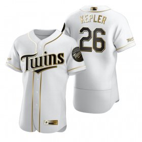 Wholesale Cheap Minnesota Twins #26 Max Kepler White Nike Men\'s Authentic Golden Edition MLB Jersey