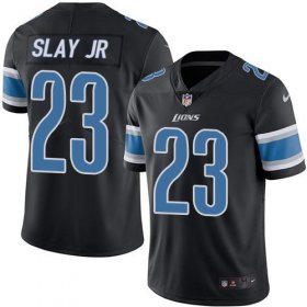 Wholesale Cheap Nike Lions #23 Darius Slay Jr Black Men\'s Stitched NFL Limited Rush Jersey