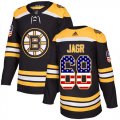 Wholesale Cheap Adidas Bruins #68 Jaromir Jagr Black Home Authentic USA Flag Stitched NHL Jersey