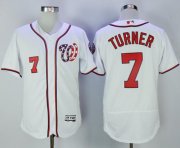 Wholesale Cheap Nationals #7 Trea Turner White Flexbase Authentic Collection Stitched MLB Jersey