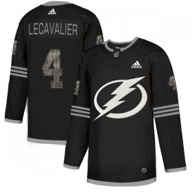 Wholesale Cheap Adidas Lightning #4 Vincent Lecavalier Black Authentic Classic Stitched NHL Jersey