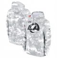 Men's Los Angeles Rams 2024 Arctic Camo Salute To Service Club Fleece Pullover Hoodie