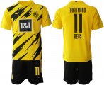 Wholesale Cheap Men 2020-2021 club Dortmund home 11 yellow Soccer Jerseys