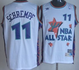 Wholesale Cheap NBA 1995 All-Star #11 Detlet Schrempf White Swingman Throwback Jersey