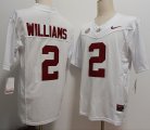 Cheap Men's Alabama Crimson Tide #2 Ryan Williams White FUSE College Stitched Jersey