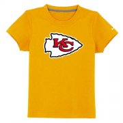 Wholesale Cheap Kansas City Chiefs Sideline Legend Authentic Logo Youth T-Shirt Yellow