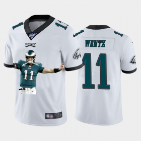 Cheap Philadelphia Eagles #11 Carson Wentz Nike Team Hero 3 Vapor Limited NFL 100 Jersey White