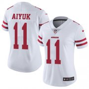 Wholesale Cheap Nike 49ers #11 Brandon Aiyuk White Women's Stitched NFL Vapor Untouchable Limited Jersey