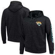 Wholesale Cheap Jacksonville Jaguars G-III Sports by Carl Banks Post Route Full-Zip Hoodie Charcoal