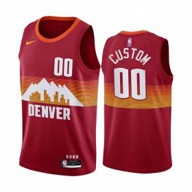 Wholesale Cheap Men\'s Nike Nuggets Personalized Red NBA Swingman 2020-21 City Edition Jersey