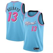 Wholesale Cheap Men's Miami Heat #13 Bam Adebayo Blue Basketball Swingman City Edition 2019-20 Jersey