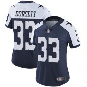 Wholesale Cheap Nike Cowboys #33 Tony Dorsett Navy Blue Thanksgiving Women's Stitched NFL Vapor Untouchable Limited Throwback Jersey