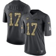 Wholesale Cheap Nike Eagles #17 Alshon Jeffery Black Youth Stitched NFL Limited 2016 Salute to Service Jersey