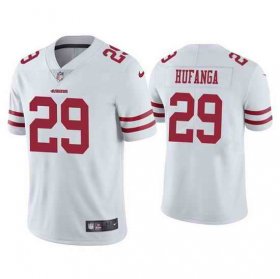 Wholesale Cheap Men San Francisco 49ers #29 Talanoa Hufanga White Vapor Limited Jersey