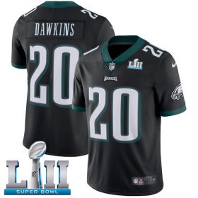 Wholesale Cheap Nike Eagles #20 Brian Dawkins Black Alternate Super Bowl LII Men\'s Stitched NFL Vapor Untouchable Limited Jersey