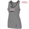 Wholesale Cheap Women's Nike Cincinnati Reds Tri-Blend Racerback Stretch Tank Top Light Grey