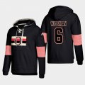 Wholesale Cheap Ottawa Senators #6 Chris Wideman Black adidas Lace-Up Pullover Hoodie