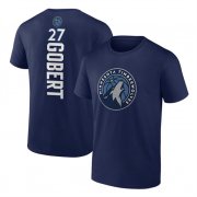 Cheap Men's Minnesota Timberwolves #27 Rudy Gobert Navy Name & Number T-Shirt