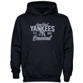 Wholesale Cheap New York Yankees Script MLB Pullover Navy Blue MLB Hoodie