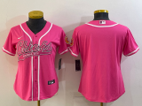 Wholesale Cheap Women's Kansas City Chiefs Blank Pink With Patch Cool Base Stitched Baseball Jersey