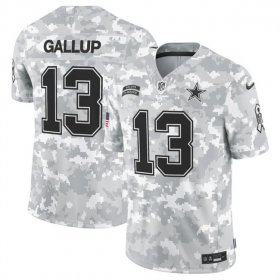 Men\'s Dallas Cowboys #13 Michael Gallup 2024 F.U.S.E Arctic Camo Salute To Service Limited Stitched Football Jersey