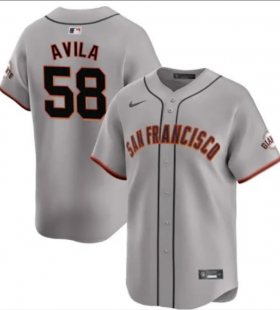 Cheap Men\'s San Francisco Giants #58 Nick Avila Gray Away Limited Stitched Baseball Jersey