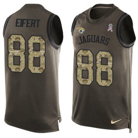 Wholesale Cheap Nike Jaguars #88 Tyler Eifert Green Men\'s Stitched NFL Limited Salute To Service Tank Top Jersey