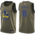 Wholesale Cheap Nike Warriors #8 Alec Burks Green Salute to Service NBA Swingman Jersey