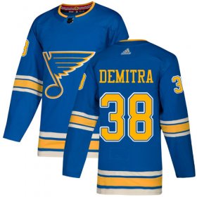 Wholesale Cheap Adidas Blues #38 Pavol Demitra Light Blue Alternate Authentic Stitched NHL Jersey