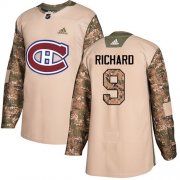 Wholesale Cheap Adidas Canadiens #9 Maurice Richard Camo Authentic 2017 Veterans Day Stitched NHL Jersey