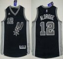 Wholesale Cheap Men's San Antonio Spurs #12 LaMarcus Aldridge Revolution 30 Swingman 2015-16 New Black Jersey