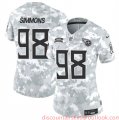 Cheap Women's Tennessee Titans #98 Jeffery Simmons 2024 F.U.S.E Arctic Camo Salute To Service Limited Stitched Football Jersey(Run Small)