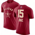 Cheap Men's 2024 All-Star #15 Nikola Jokic Crimson T-Shirt