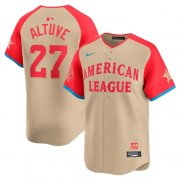 Cheap Men's American League #27 Jose Altuve Cream 2024 All-Star Limited Stitched Baseball Jersey