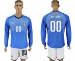 Wholesale Cheap Italy Personalized Home Long Sleeves Soccer Country Jersey