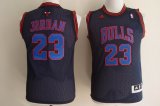 Cheap Chicago Bulls #23 Michael Jordan All Black With Blue Kids Jersey