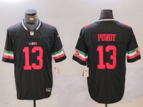 Cheap Men\'s San Francisco 49ers #13 Brock Purdy Black F.U.S.E. Mexico Vapor Limited Stitched Football Jersey