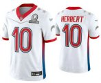 Wholesale Cheap Men's Los Angeles Chargers #10 Justin Herbert White 2022 Pro Bowl Vapor Untouchable Stitched Limited Jersey