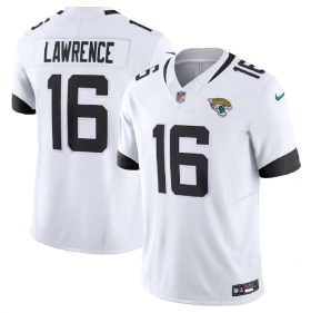 Wholesale Cheap Men\'s Jacksonville Jaguars #16 Trevor Lawrence White 2023 F.U.S.E Vapor Untouchable Limited Football Stitched Jersey