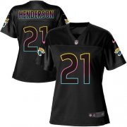 Wholesale Cheap Nike Jaguars #21 C.J. Henderson Black Women's NFL Fashion Game Jersey