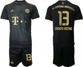 Wholesale Cheap Men 2021-2022 ClubBayern Munchen away black 13 Adidas Soccer Jersey