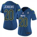 Wholesale Cheap Nike Giants #20 Janoris Jenkins Navy Women's Stitched NFL Limited NFC 2017 Pro Bowl Jersey